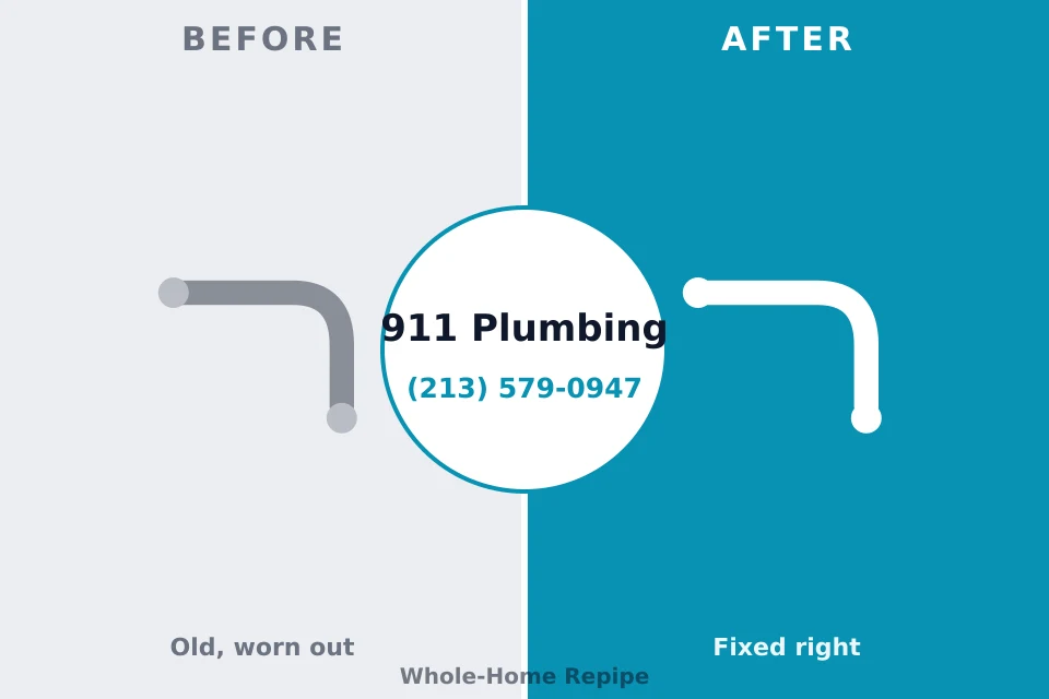 Before and after: plumbing company Hamburg, AR